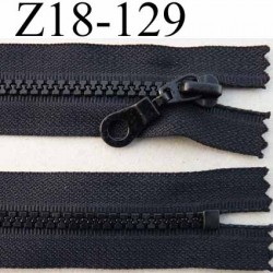 fermeture zip moulé à glissière longueur 18 largeur 3 cm couleur noir non séparable  largeur de la glissière moulé nylon  6 mm