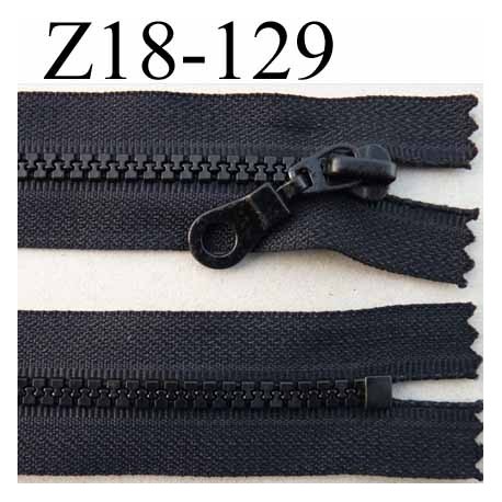 fermeture zip moulé à glissière longueur 18 largeur 3 cm couleur noir non séparable largeur de la glissière moulé nylon 6 mm