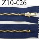 fermeture zip à glissière longueur 10 cm couleur bleu non séparable largeur 2.8 cm glissière métal largeur du zip 4.5 mm