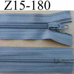 fermeture zip à glissière longueur 15 cm couleur gris non séparable zip nylon largeur 2.5 cm largeur du zip 4 mm