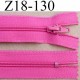 fermeture zip de marque à glissière longueur 18 cm couleur rose fushia non séparable largeur 2.5 cm glissière nylon zip 4.2 mm