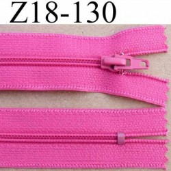 fermeture zip de marque à glissière longueur 18 cm couleur rose fushia non séparable largeur 2.5 cm glissière nylon  zip 4.2 mm