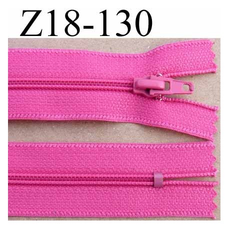 fermeture zip de marque à glissière longueur 18 cm couleur rose fushia non séparable largeur 2.5 cm glissière nylon zip 4.2 mm