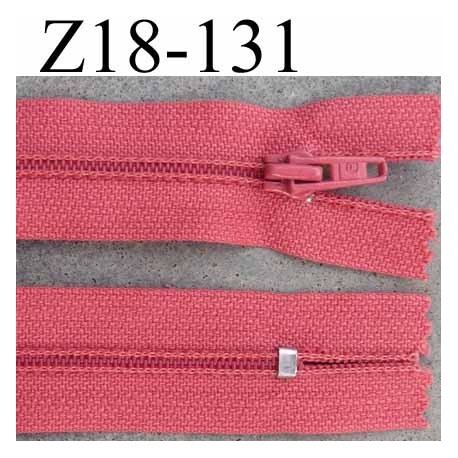 fermeture zip de marque à glissière longueur 18 cm couleur rose non séparable largeur 2.5 cm glissière nylon largeur zip 4.2 mm