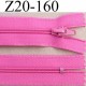 fermeture zip de marque à glissière longueur 20 cm couleur rose non séparable largeur 2.5 cm glissière nylon largeur zip 4.2 mm