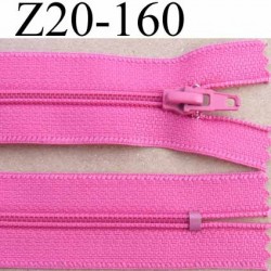 fermeture zip de marque à glissière longueur 20 cm couleur rose non séparable largeur 2.5 cm glissière nylon largeur  zip 4.2 mm