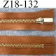 fermeture zip à glissière longueur 18 cm couleur bronze satin non séparable largeur 2.8 cm glissière métal largeur zip 4.5 mm