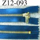 fermeture zip à glissière longueur 12 cm couleur bleu satin non séparable largeur 2.8 cm glissière métal largeur zip 4.5 mm