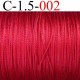 Cordon en viscose très très solide style tressé couleur rouge lumineux très brillant souple diamètre 1.5 mm prix au mètre