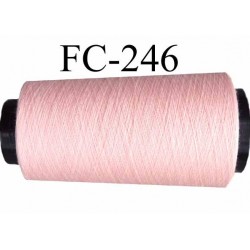 Cone de fil polyester fil n°120 couleur rose longueur du cone 2000 mètres fabriqué en France