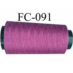 Cone de fil polyester fil n°120 couleur violet longueur du cone 5000 mètres fabriqué en France