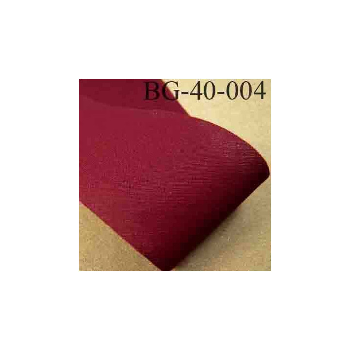 biais ruban galon a plat à plier en coton couleur rouge bordeaux largeur 4 cm vendue au mètre