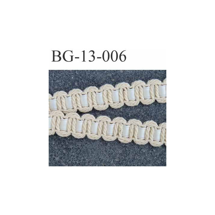biais galon ruban en coton et satin couleur écru et blanc cassé largeur 13 mm arrive d'une vieille mercerie prix au mètre