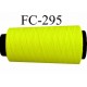 Cone de fil polyester fil n°120 couleur jaune fluo longueur du cone 1000 mètres fabriqué en France 