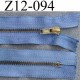 ( 2éme choix déclassé) fermeture zip longueur 12 cm couleur bleu non séparable largeur 3 cm largeur du zip métal 5 mm