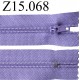 fermeture éclair 15 cm couleur violet zip nylon non séparable 