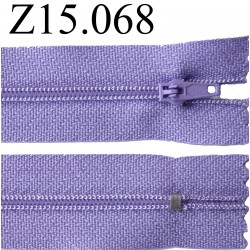 fermeture zip 15 cm couleur violet zip nylon non séparable 