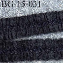 galon ruban elastique froncé style dentelle couleur noir syntétique élastiqué 50 % largeur 15 mm prix au mètres