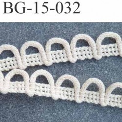 biais coton galon ruban dentelle boucle boutonnière couleur écru largeur 15 mm arrive d'une vieille mercerie vendu au mètre