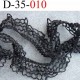 dentelle crochet nid d'abeille élastiqué en coton largeur 35 mm couleur noir prix au mètre