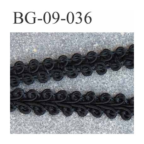 biais galon ruban largeur 9 mm couleur  noir  coton style dentelle boucle largeur 9 mm prix au mètre