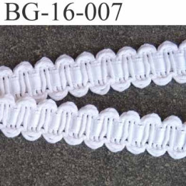 biais galon ruban couleur  blanc et ruban satin intérieur blanc brillant largeur 16 mm  prix au mètre