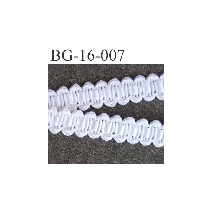 biais galon ruban couleur  blanc et ruban satin intérieur blanc brillant largeur 16 mm  prix au mètre