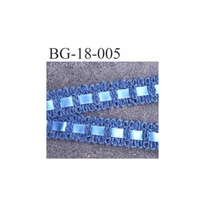 biais galon ruban coton et satin couleur bleu largeur 18 mm arrive  prix au mètre