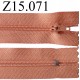 fermeture éclair 15 cm couleur rose saumon zip nylon non séparable 