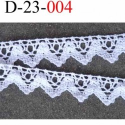 dentelle crochet ancienne 100% coton largeur 23 mm couleur blanc provient d'une vieille mercerie parisienne prix au mètre