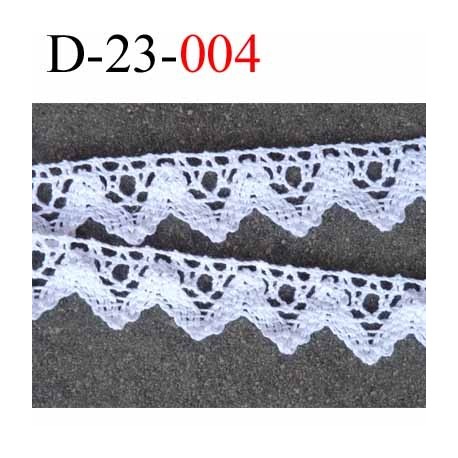 dentelle crochet ancienne 100% coton largeur 23 mm couleur blanc provient d'une vieille mercerie parisienne prix au mètre