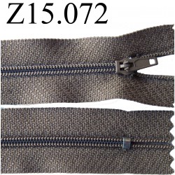 fermeture zip 15 cm couleur marron clair zip nylon non séparable 