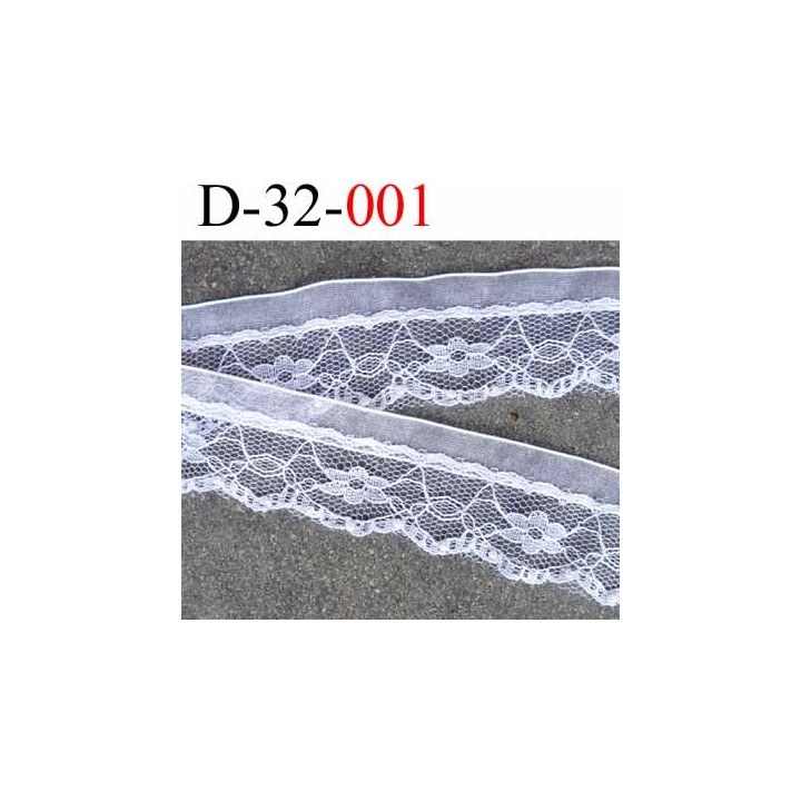 dentelle synthétique largeur 32 mm avec des perles en bordure très belle prix au mètre
