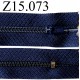 fermeture éclair 15 cm couleur bleu foncé zip nylon non séparable 