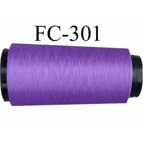 CONE de fil mousse Polyester texturé fil n° 160/1 couleur violet lumineux longueur de 1000 mètres bobiné en France