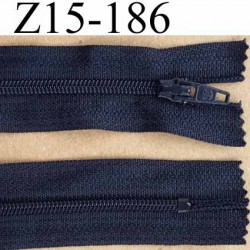 fermeture zip à glissière longueur 15 cm couleur bleu marine non séparable zip nylon largeur 2.5 cm largeur du zip 4 mm