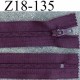 fermeture zip de marque à glissière longueur 18 cm couleur prune non séparable largeur 2.5 cm glissière nylon zip 4.2 mm