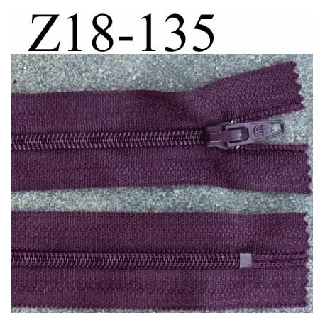 fermeture zip de marque à glissière longueur 18 cm couleur prune non séparable largeur 2.5 cm glissière nylon zip 4.2 mm