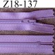 fermeture zip de marque à glissière longueur 18 cm couleur lilas violine non séparable largeur 2.5 cm glissière nylon zip 4 mm