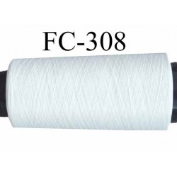 Cone de fil mousse polyester texturé fil fin n° 160 couleur naturel longueur du cone 2000 mètres bobiné en France