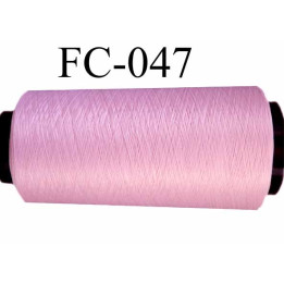 CONE de fil mousse polyamide fil n° 120 couleur rose ou rose malabar  longueur de 2000 mètres bobiné en France