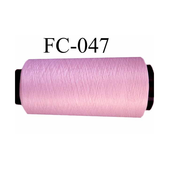 CONE de fil mousse polyamide fil n° 120 couleur rose ou rose malabar  longueur de 2000 mètres bobiné en France