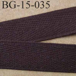 biais sergé coton superbe  galon ruban couleur marron largeur 15 mm prix au mètre