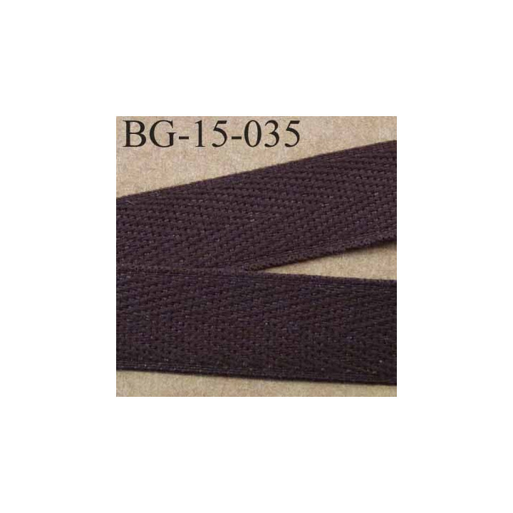 biais sergé coton superbe  galon ruban couleur marron largeur 15 mm prix au mètre