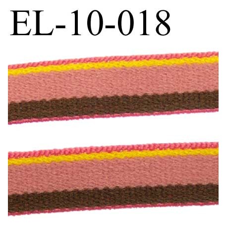 élastique plat largeur 10 mm couleur rose marron jaune et fushia prix au mètre