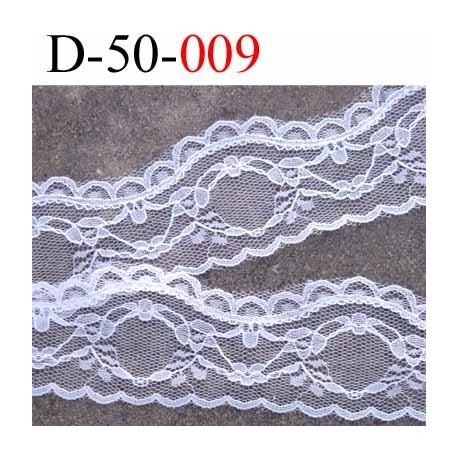 dentelle synthétique blanche largeur 50 mm prix au mètre