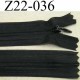 fermeture zip glissière invisible longueur 22 cm couleur noir non séparable largeur 2.5 cm glissière nylon largeur 4 mm