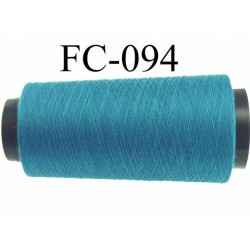 cone de fil polyester fil n°120 couleur bleu longueur du cone 1000 mètres bobiné en France