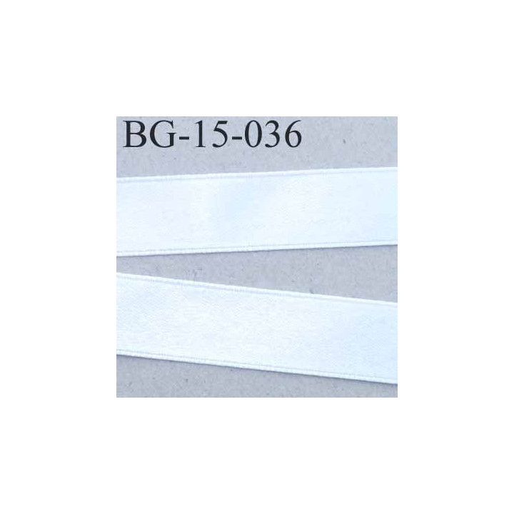 galon ruban satin couleur blanc brillant lumineux double face superbe largeur 15 mm prix au mètre