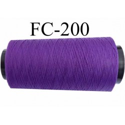 Cone de fil mousse polyamide fil n° 120 couleur violet longueur du cone 1000 mètres bobiné en France